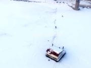 Zaleđeno jezero Modrac iz ptičije perspektive
