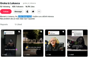 “Groka iz Lukavca” postao hit na TikToku: “Volim šetnje noću”